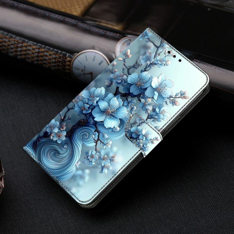 Housse Xiaomi Redmi Note 15 5G / Poco M8 5G Fleur Bleu Glacé