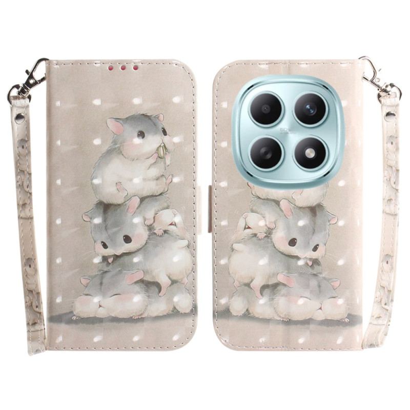 Housse Xiaomi Redmi Note 15 5G / Poco M8 5G Hamsters à Lanière