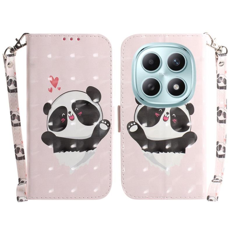 Housse Xiaomi Redmi Note 15 5G / Poco M8 5G Panda Love à Lanière