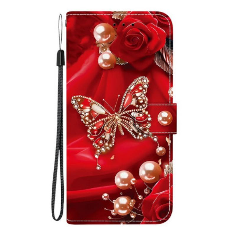 Housse Xiaomi Redmi Note 15 5G / Poco M8 5G Papillon Rose Nacré
