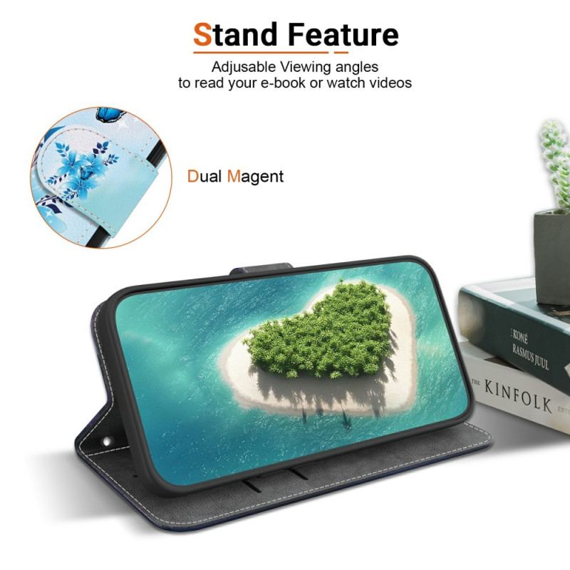 Housse Xiaomi Redmi Note 15 5G / Poco M8 5G Papillons Bleus