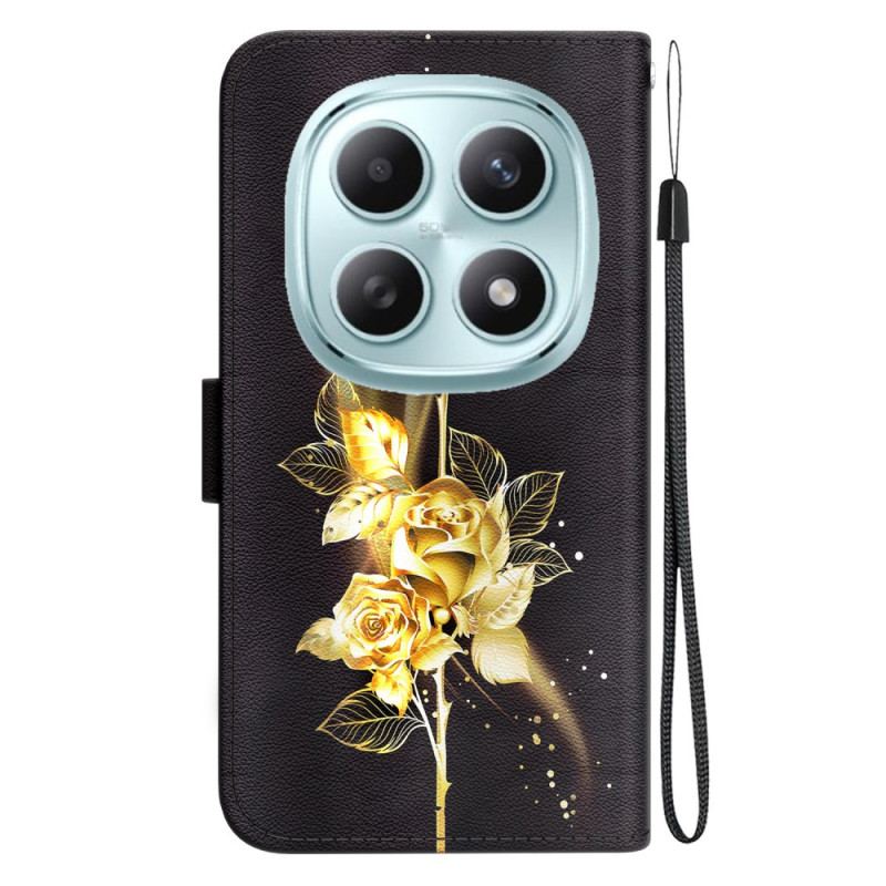 Housse Xiaomi Redmi Note 15 5G / Poco M8 5G Papillons Dorés et Rose