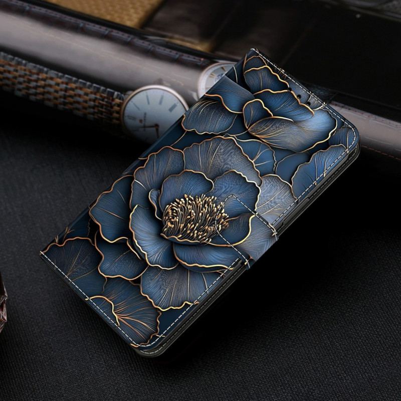 Housse Xiaomi Redmi Note 15 5G / Poco M8 5G Pivoine Bleu Doré