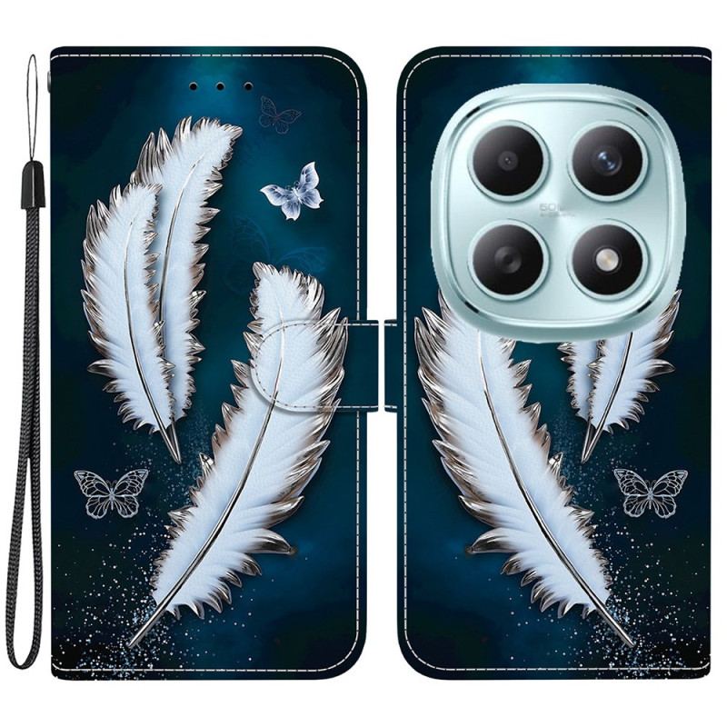 Housse Xiaomi Redmi Note 15 5G / Poco M8 5G Plumes Blanches