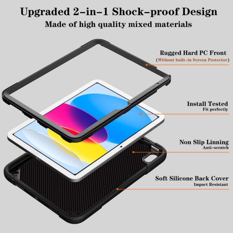 Coque iPad (2025) / 10.9 (2022) Béquille Punk et Bandoulière