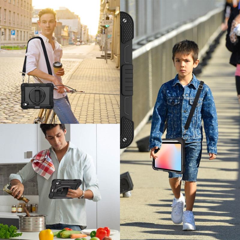 Coque iPad (2025) / 10.9 (2022) Bicolore Support et Bandoulière