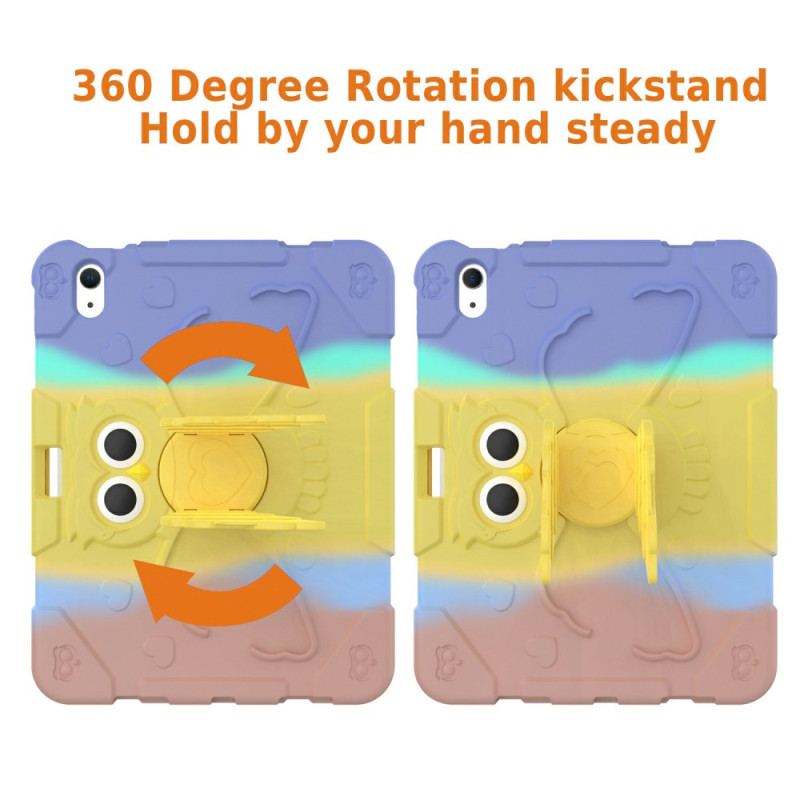 Coque iPad (2025) / 10.9 (2022) Kids Dégradé Papillon Support Rotatif