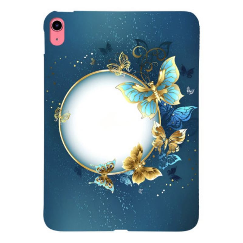 Coque iPad (2025) / 10.9 (2022) Lune et Papillons