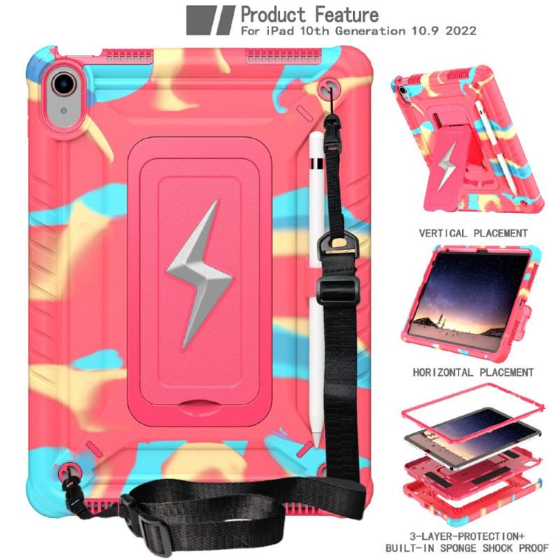 Coque iPad (2025) / 10.9 (2022) Triple Protection avec Bandoulière