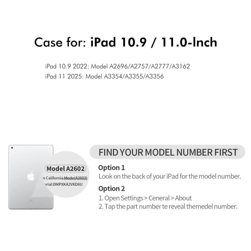 Étui iPad (2025) / 10.9 (2022) Design Rotatif à 360 Degrés ENKAY