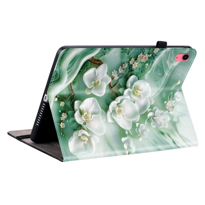 Étui iPad (2025) / 10.9 (2022) Fleurs de Jade