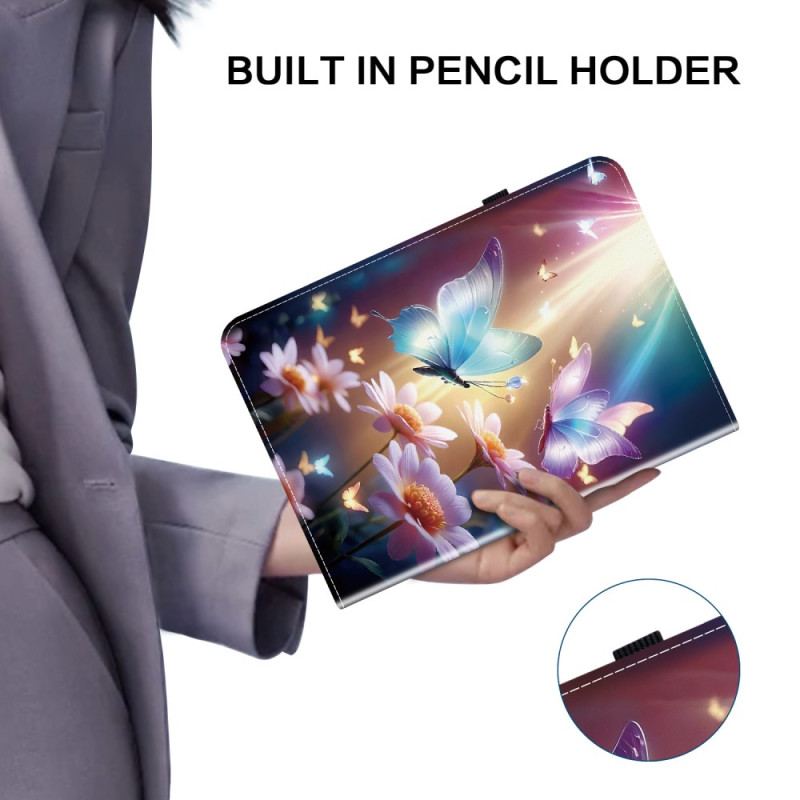 Étui iPad (2025) / 10.9 (2022) Papillons sous la Lumière