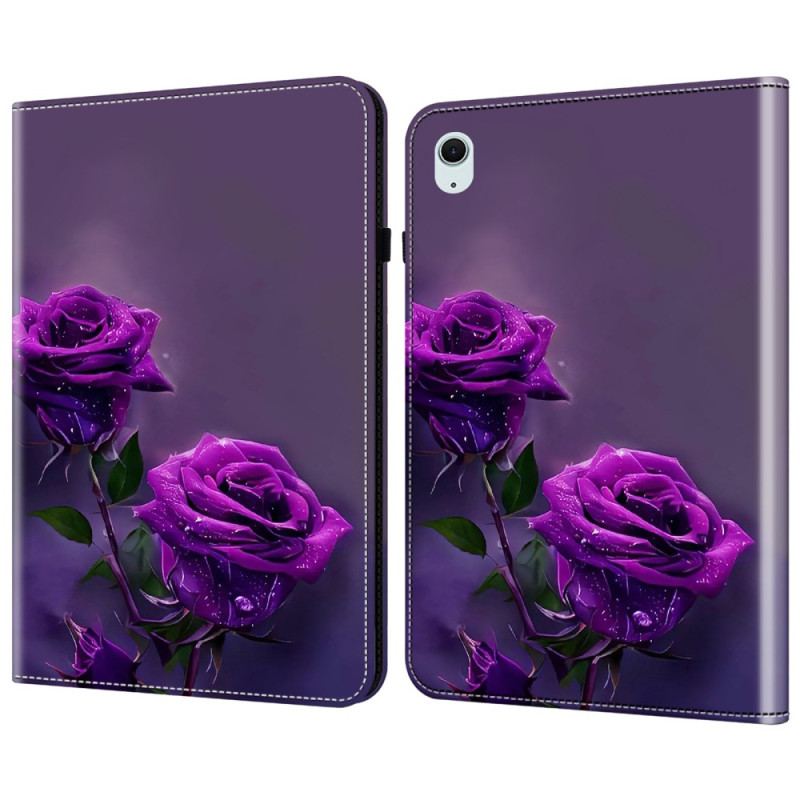 Étui iPad (2025) / 10.9 (2022) Roses Pourpres