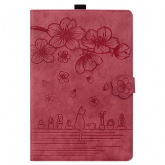 Housse iPad (2025) / 10.9 (2022) Cerisier et Chats