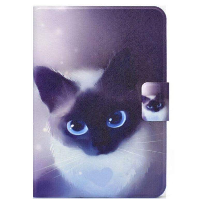 Housse iPad (2025) / 10.9" (2022) Chat aux yeux bleus