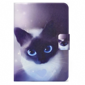 Housse iPad (2025) / 10.9" (2022) Chat aux yeux bleus