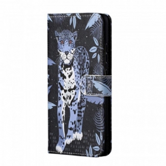 Housse Samsung Galaxy A13 5G / A04s Léopard à Lanière