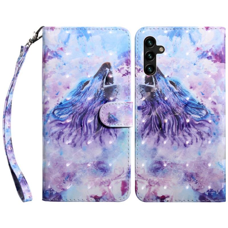 Housse Samsung Galaxy A13 5G / A04s Loup Aquarelle