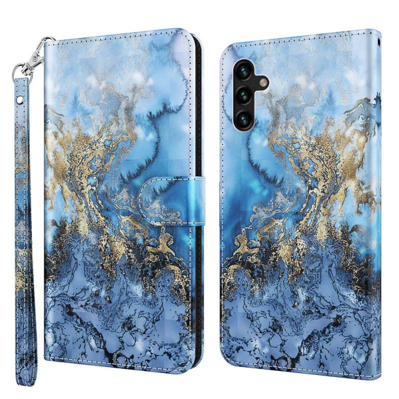 Housse Samsung Galaxy A13 5G / A04s Marbre Design avec Lanière