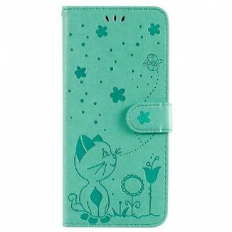Housse Oppo Reno 12 5G Abeille et Chat