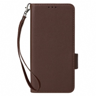 Housse Oppo Reno 12 5G Effet Cuir Finesse à Lanière