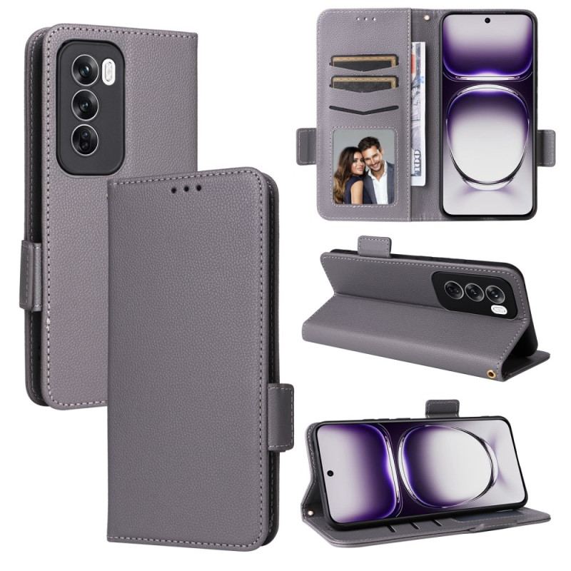 Housse Oppo Reno 12 5G Effet Cuir Finesse à Lanière
