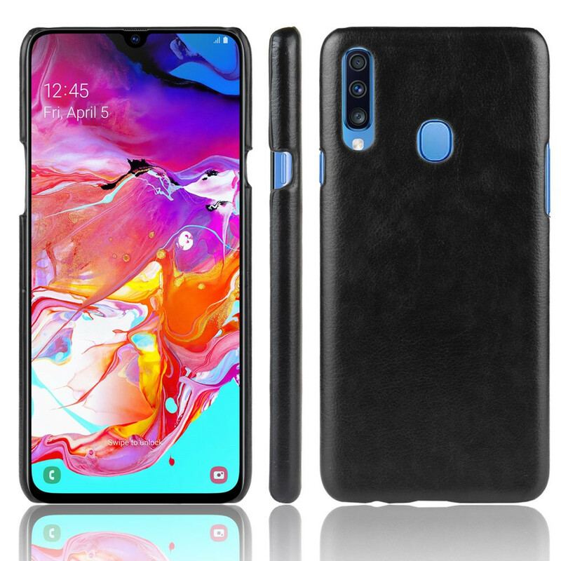 Coque Samsung Galaxy A20s Effet Cuir Litchi