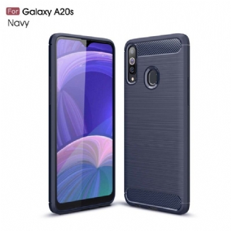 Coque Samsung Galaxy A20s Fibre Carbone Brossée