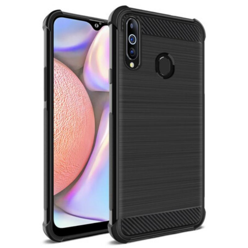 Coque Samsung Galaxy A20s IMAK Vega Series Fibre Carbone Brossée