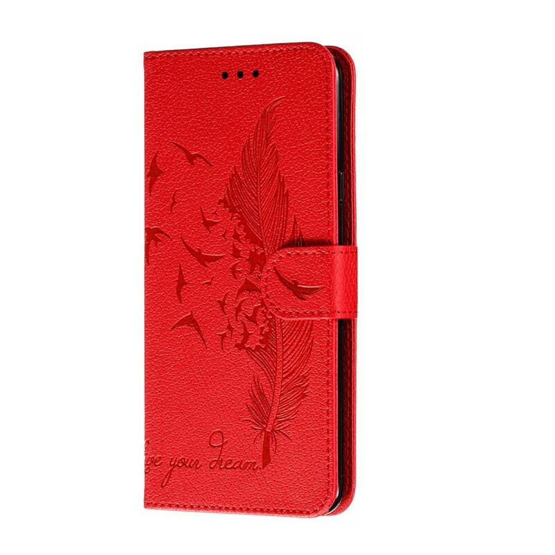 Housse Samsung Galaxy A20s Simili Cuir Live Your Dream