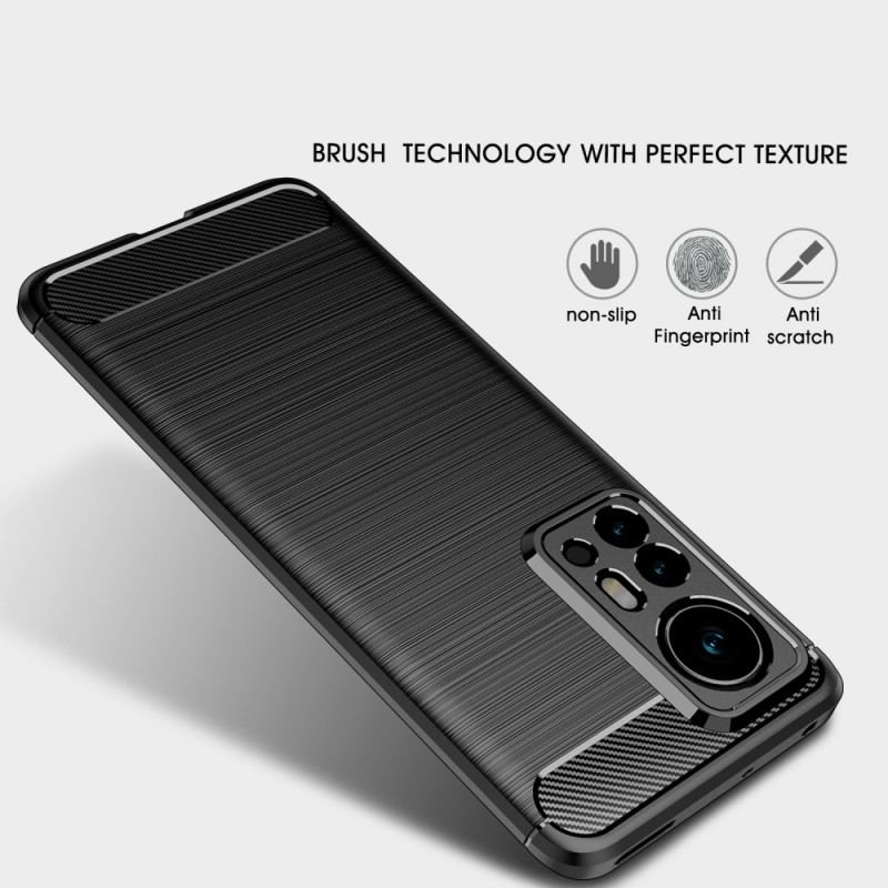 Coque Xiaomi 12 Pro Fibre Carbone Brossée