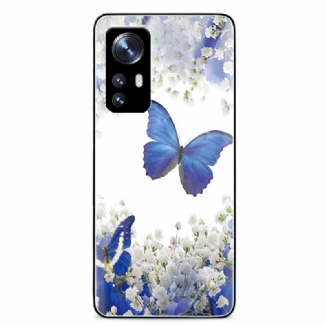 Coque Xiaomi 12 Pro Verre Trempé Papillons Royaux