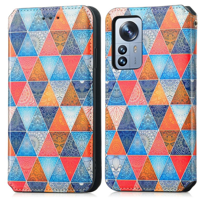 Flip Cover Xiaomi 12 Pro Design RFID Caseneo