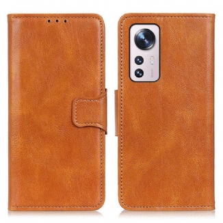 Housse Xiaomi 12 Pro Effet Cuir Fermoir Réversible