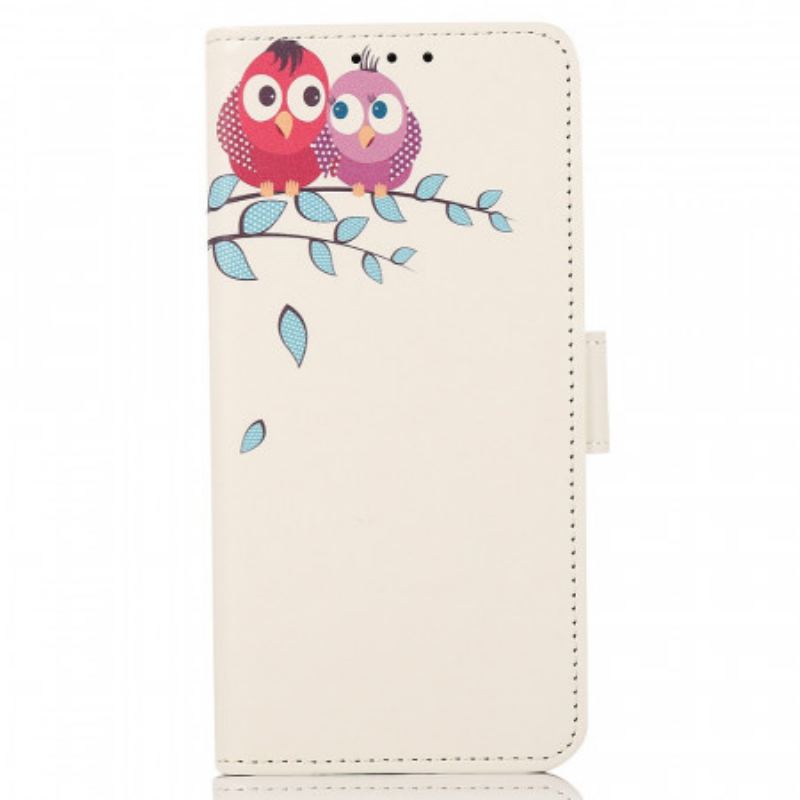 Housse Moto G41 / G31 Couple De Hiboux Sur l'Arbre