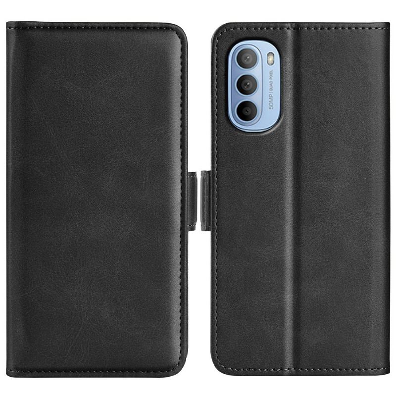 Housse Moto G41 / G31 Double Rabat