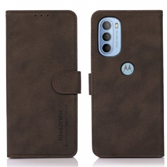 Housse Moto G41 / G31 Effet Cuir Fashion KHAZNEH