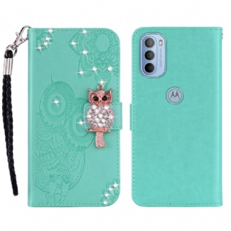 Housse Moto G41 / G31 Hibou Mandala et Breloque