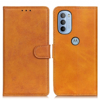 Housse Moto G41 / G31 Matte Effet Cuir Rétro