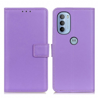 Housse Moto G41 / G31 Simili Cuir Simple