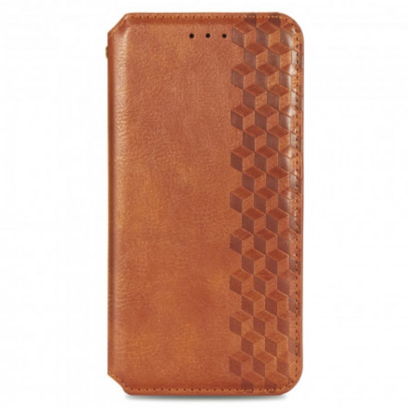 Flip Cover Samsung Galaxy A51 Effet Cuir Texture Diamant