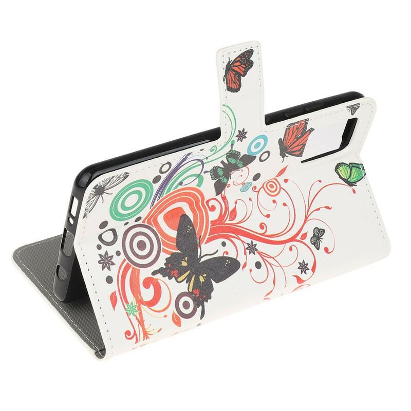 Housse Samsung Galaxy A51 Papillons et Fleurs