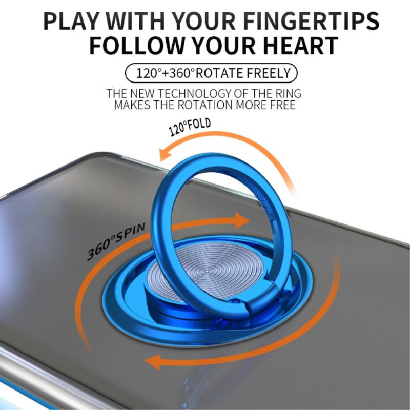Coque Google Pixel 7A Transparente Anneau Rotatif