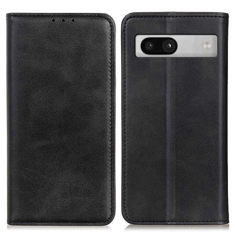 Flip Cover Google Pixel 7A Cuir Fendu Classique