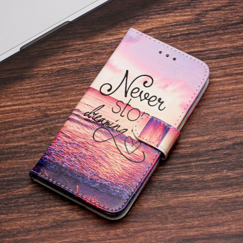 Housse Google Pixel 7A Never Stop Dreaming à Lanière