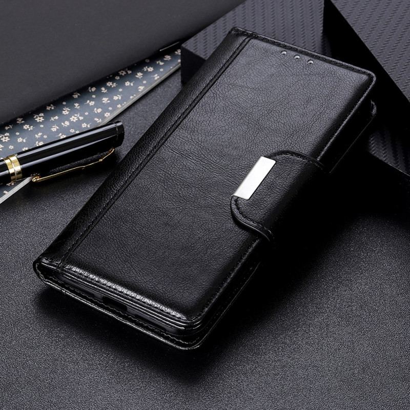 Housse Google Pixel 7A Simili Cuir Fermoir Élégance