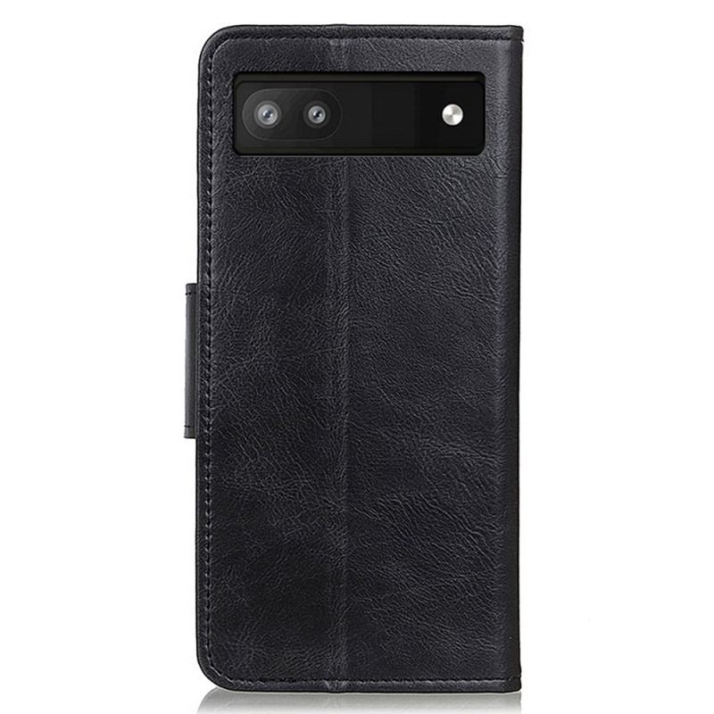 Housse Google Pixel 7A Style Cuir Fermoir Réversible