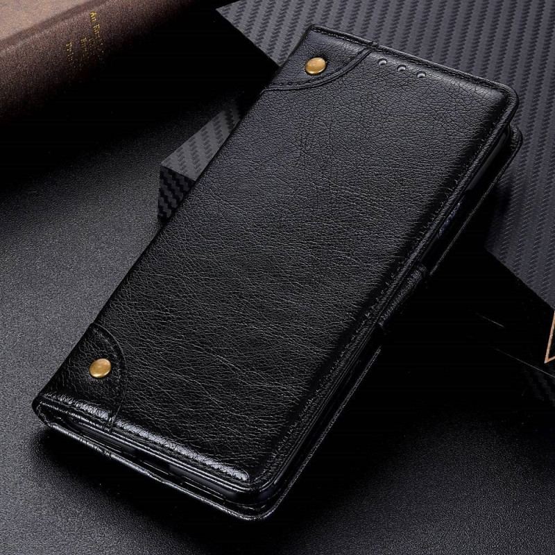 Housse Google Pixel 7A Style Cuir Nappa Rivets Vintage