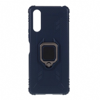 Coque Sony Xperia 10 II Ring et Fibre Carbone
