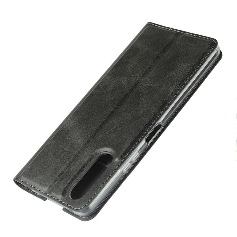 Flip Cover Sony Xperia 10 II Simili Cuir avec Lanière